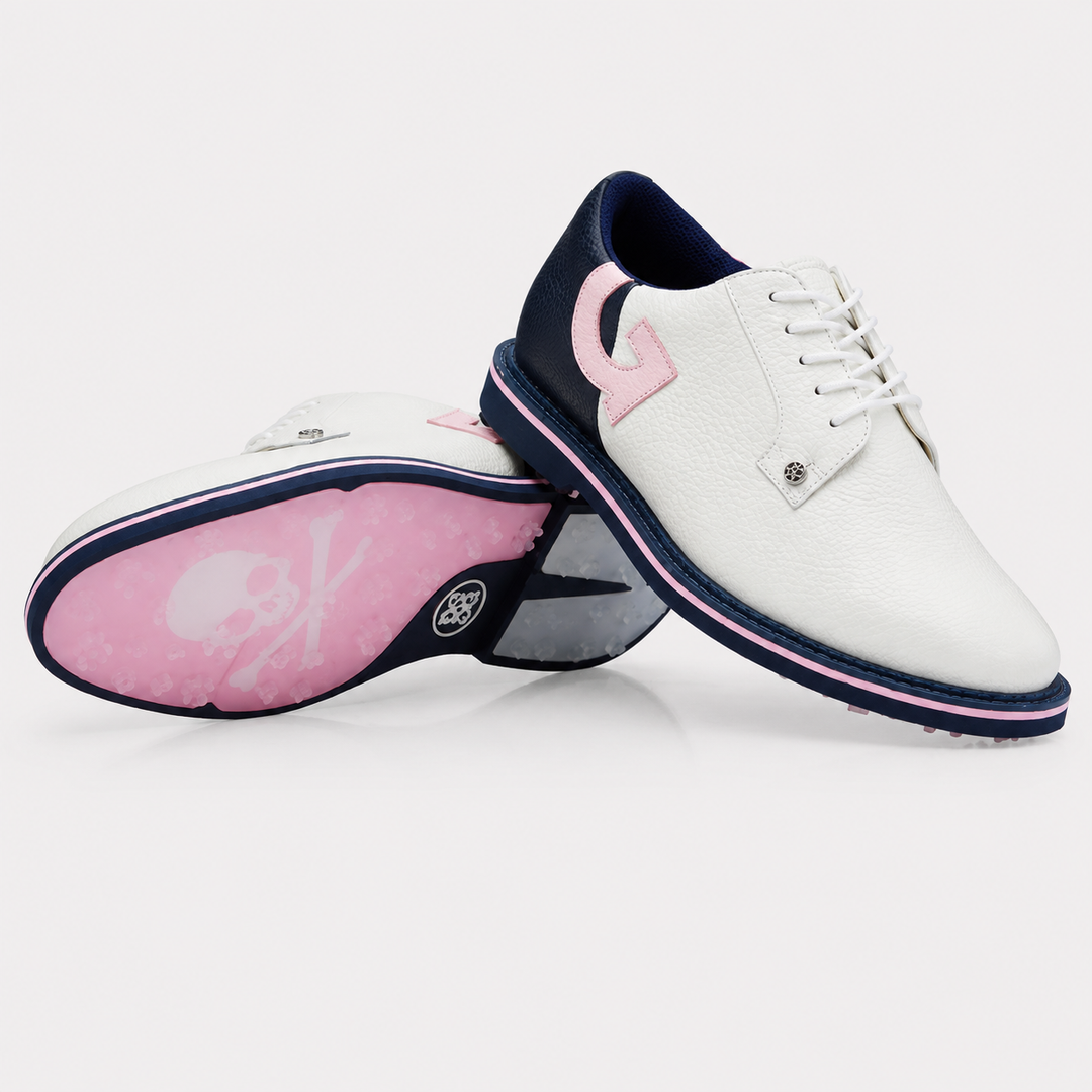 G/FORE MEN'S LTD EDITION QUARTER 'G' GALLIVANTER GOLF SHOE - SNOW/TWILIGHT