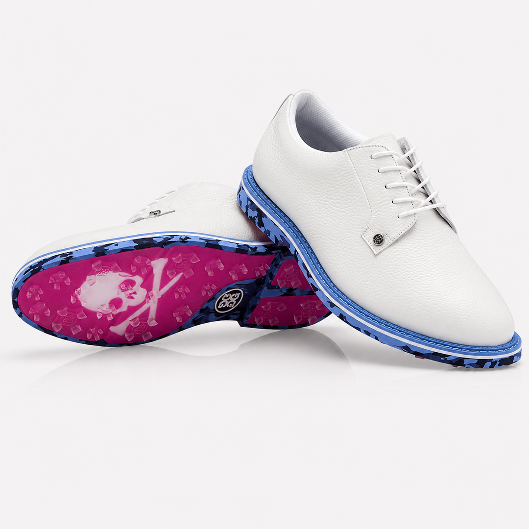 G/FORE MEN'S LTD EDITION CAMO GALLIVANTER GOLF SHOE - SNOW / BLUEPRINT