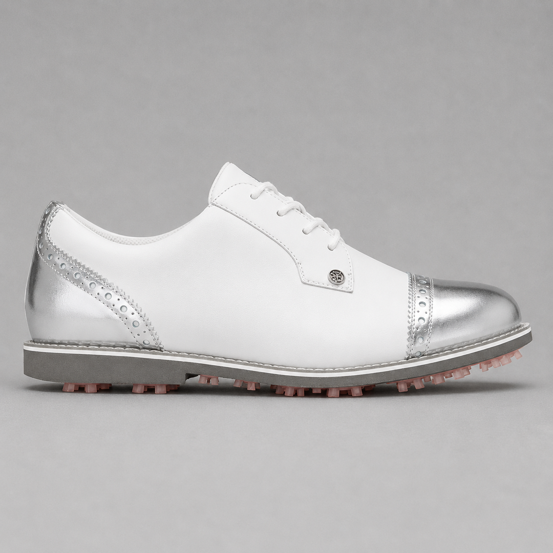 G/FORE WOMEN'S CAP TOE GALLIVANTER GOLF SHOE - SNOW