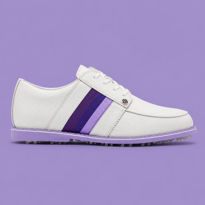 G/FORE WOMEN'S GROSGRAIN GALLIVANTER GOLF SHOE - SNOW / AMETHYST