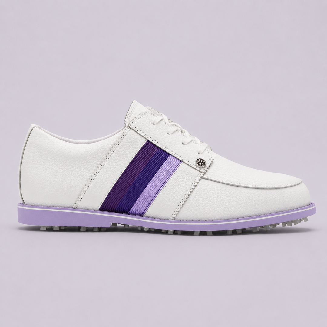 G/FORE WOMEN'S GROSGRAIN GALLIVANTER GOLF SHOE - SNOW / AMETHYST
