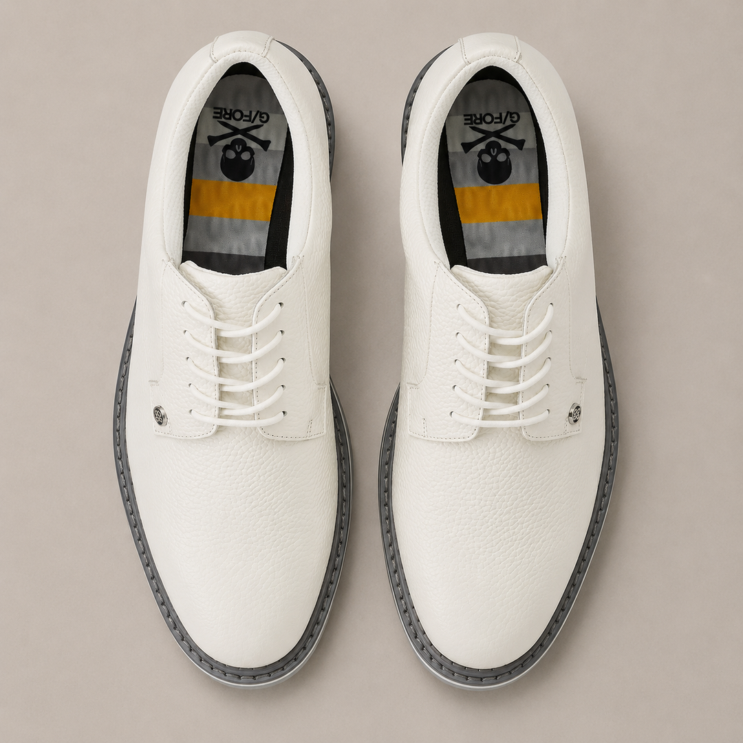 G/FORE MEN'S COLLECTION GALLIVANTER GOLF SHOE - SNOW / CHARCOAL