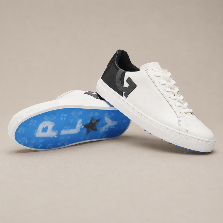 G/FORE LTD EDITION MEN'S QUARTER 'G' TWO TONE DURF GOLF SHOE - SNOW / ONYX