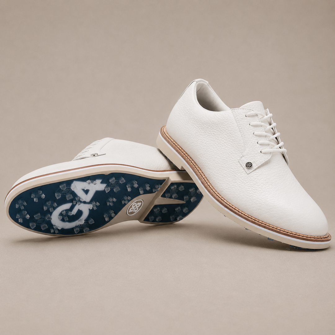 G/FORE MEN'S COLLECTION GALLIVANTER GOLF SHOE - SNOW / KHAKI