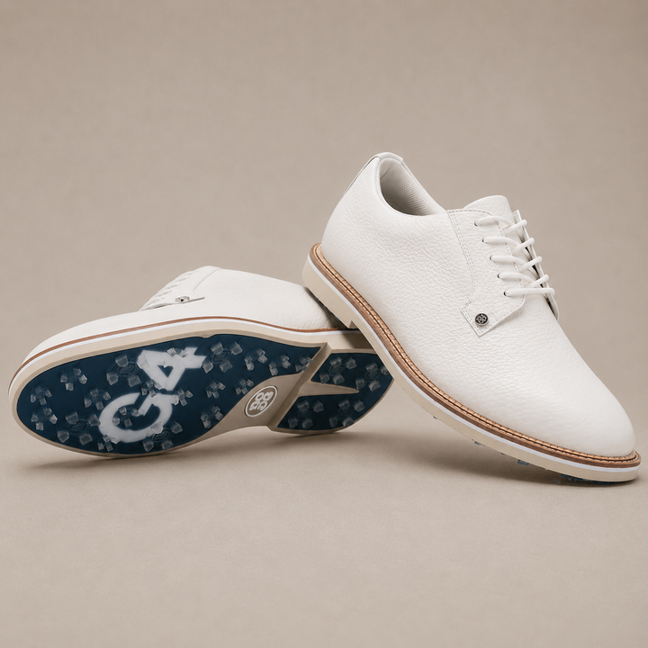 G/FORE MEN'S COLLECTION GALLIVANTER GOLF SHOE - SNOW / KHAKI