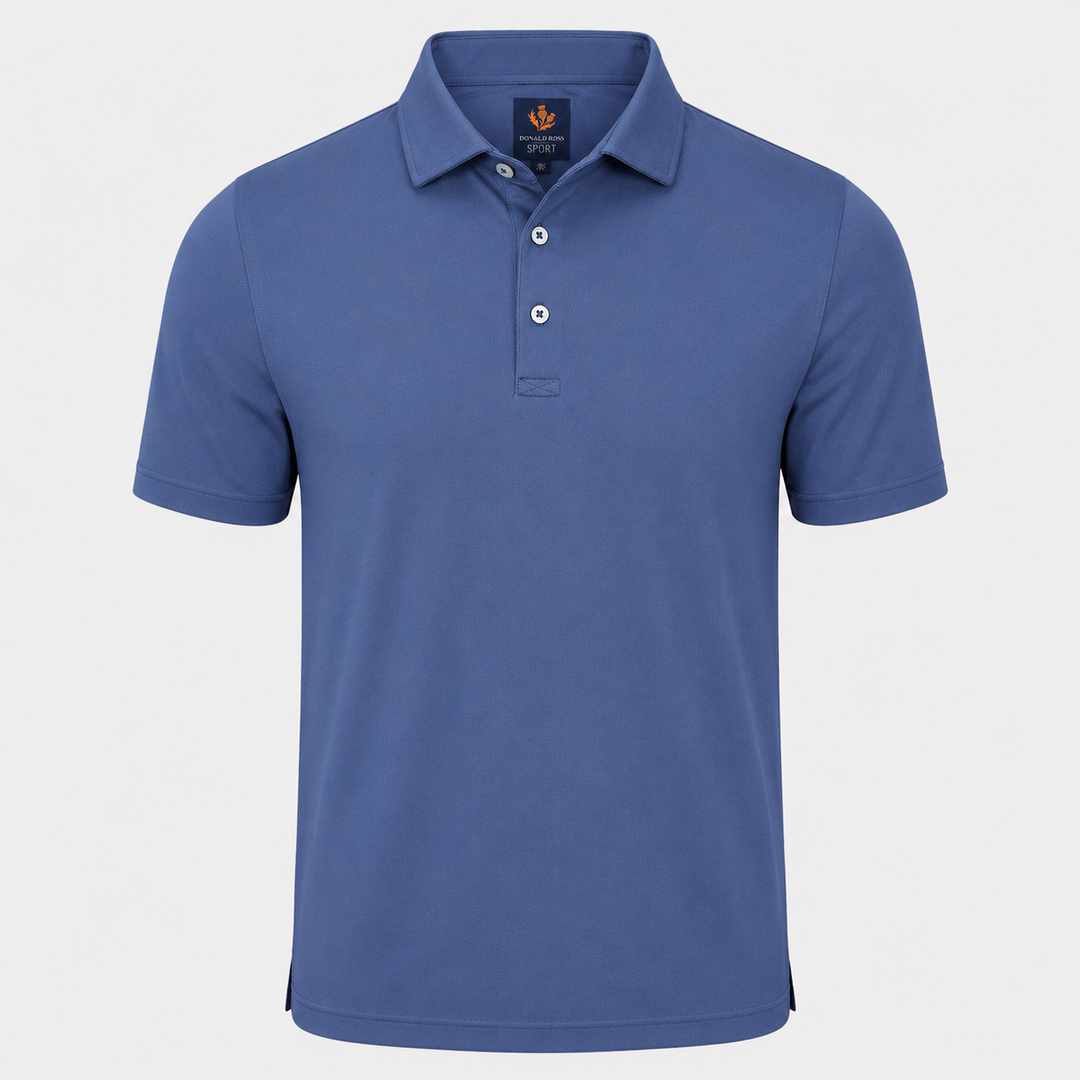 Donald Ross Mens Sport Fit DONNY Solid Pique Polo - DENIM