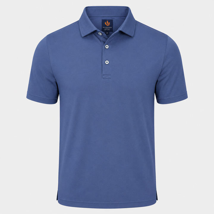 Donald Ross Mens Sport Fit DONNY Solid Pique Polo - DENIM