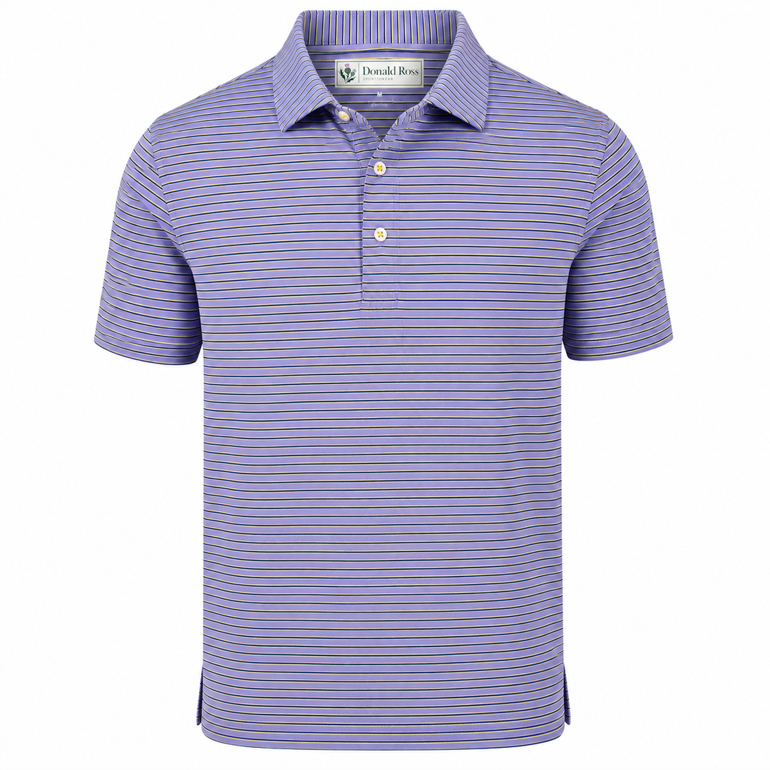 Donald Ross Mens Classic Fit NANTUCKET Polo - JUNIPER / WHITE