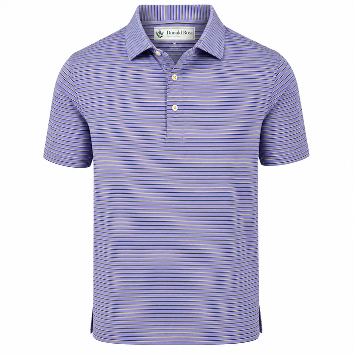 Donald Ross Mens Classic Fit NANTUCKET Polo - JUNIPER / WHITE