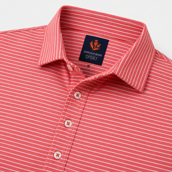 Donald Ross Mens Sport Fit GORDON  Polo - RED APPLE