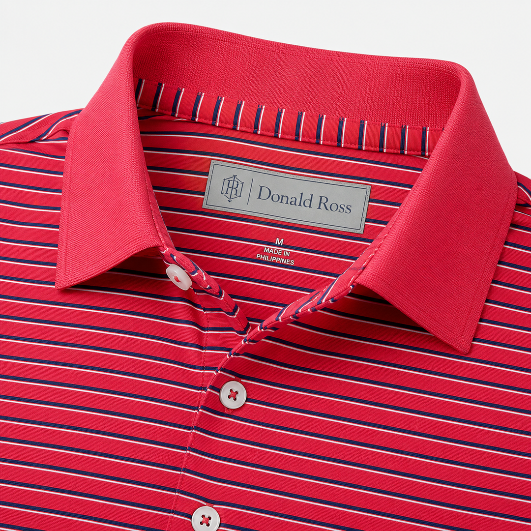 Donald Ross Men's Classic Fit Jersey Shadow Knit Polo - Morocco Multi