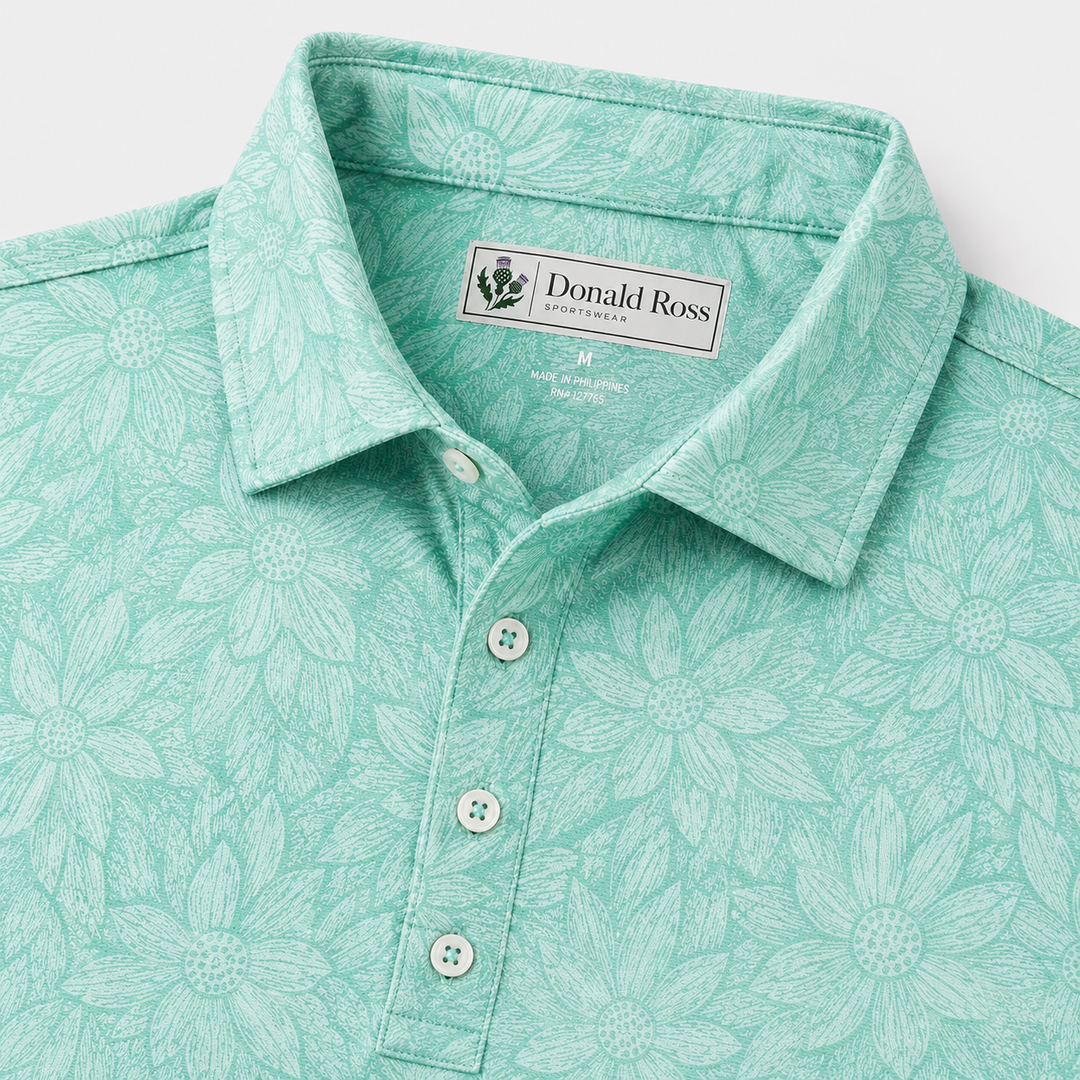 Donald Ross Mens Classic Fit WHITINSVILLE Polo - MINT