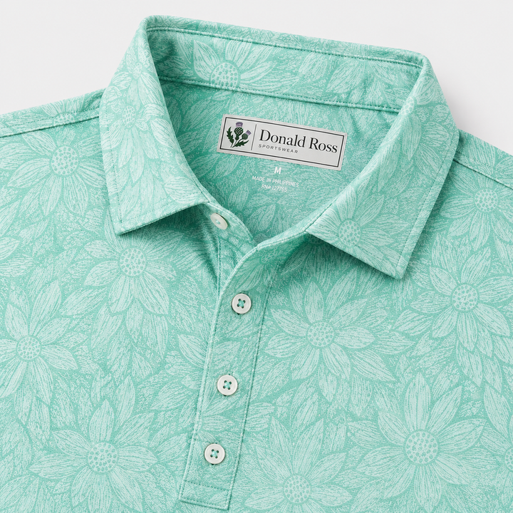 Donald Ross Mens Classic Fit WHITINSVILLE Polo - MINT