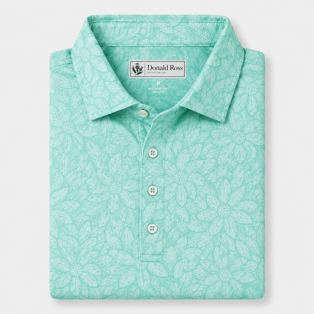 Donald Ross Mens Classic Fit WHITINSVILLE Polo - MINT