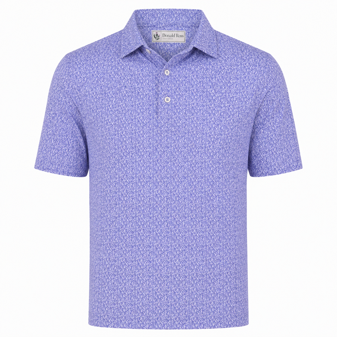 Donald Ross Mens Classic Fit ATLANTA Polo - JUNIPER / WHITE