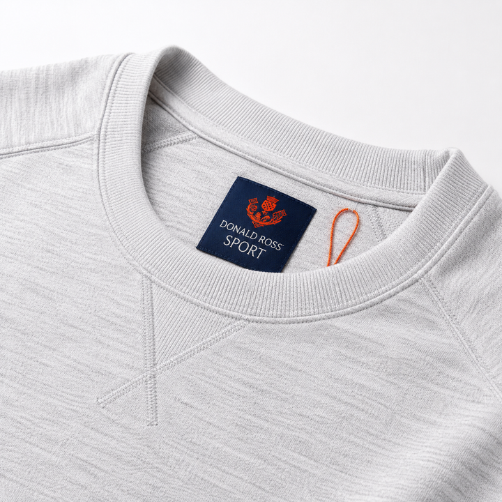 Donald Ross Mens Sport Fit Griffin French Terry Crewneck - HEATHER GREY
