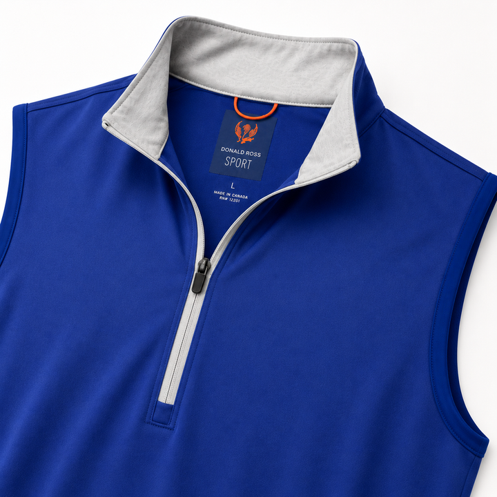 Donald Ross Mens Sport Fit Harrison Bad Elements Performance Vest - NAVY