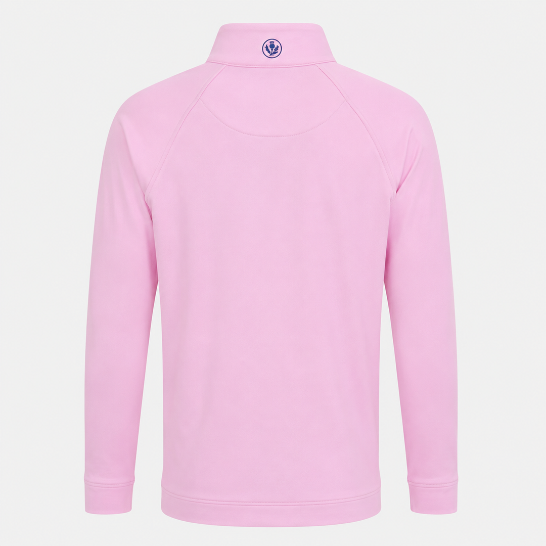 Donald Ross Mens Sport Fit Elias Quarter Zip - HEATHER PINK