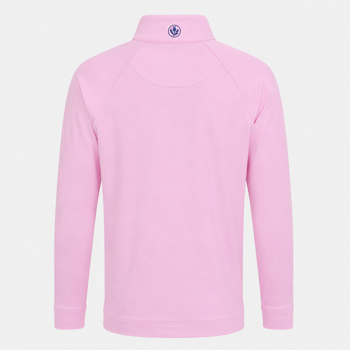 Donald Ross Mens Sport Fit Elias Quarter Zip - HEATHER PINK