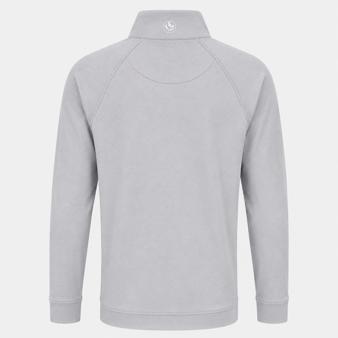 Donald Ross Mens Sport Fit Elias Quarter Zip - HEATHER GREY