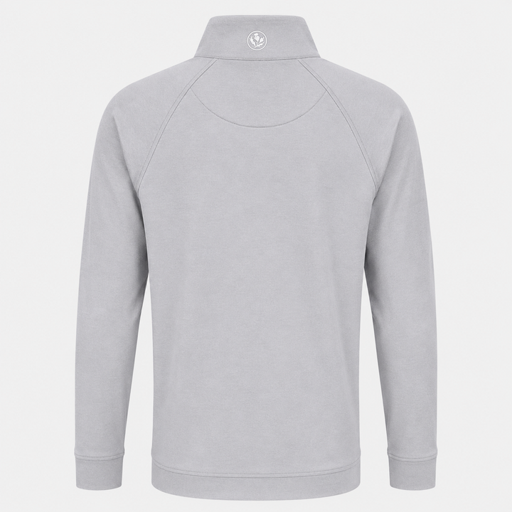 Donald Ross Mens Sport Fit Elias Quarter Zip - HEATHER GREY