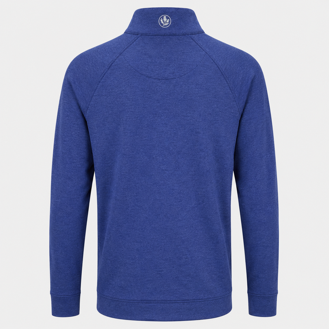 Donald Ross Mens Sport Fit Elias Quarter Zip - HEATHER NAVY