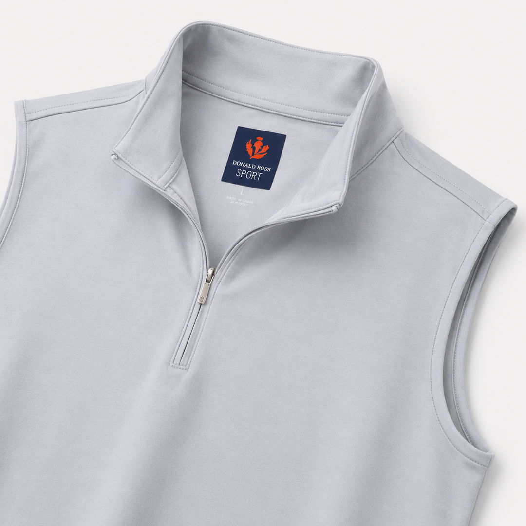 Donald Ross Mens Sport Fit Josiah Vest - HEATHER GREY