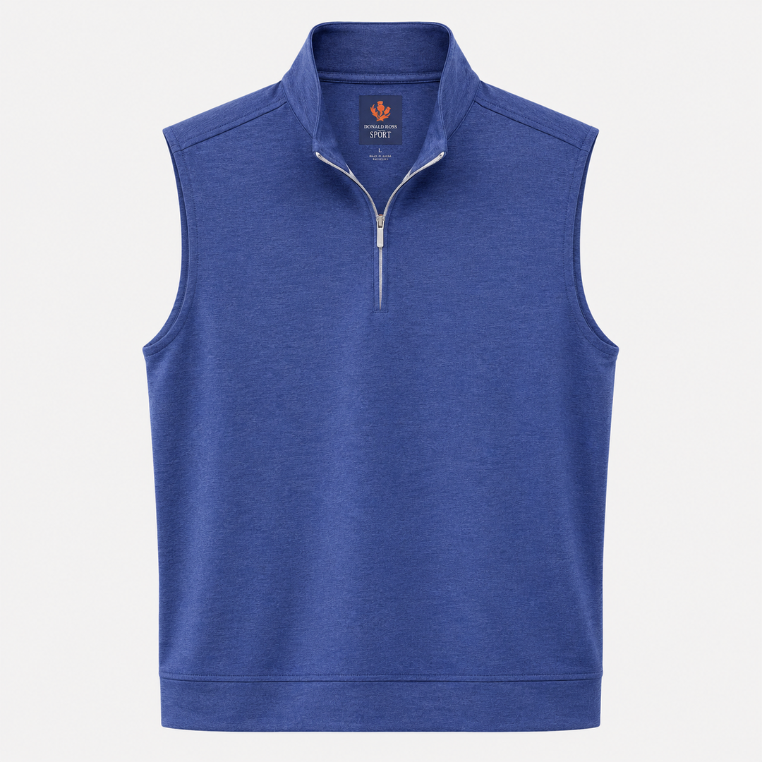 Donald Ross Mens Sport Fit Josiah Vest - HEATHER NAVY