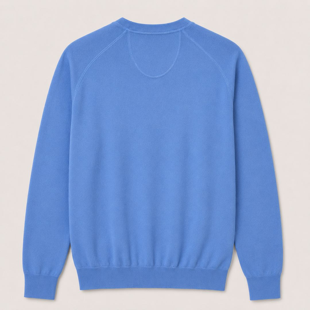 Donald Ross Men's Sport Fit Cotton / Cashmere Crewneck Sweater - ULTRAMARINE
