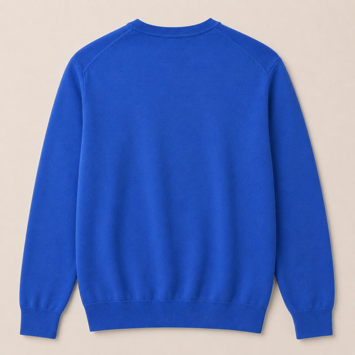 Donald Ross Men's Classic Fit SUPER GOLF Super Fine Cotton Crew Neck Sweater - ROYAL