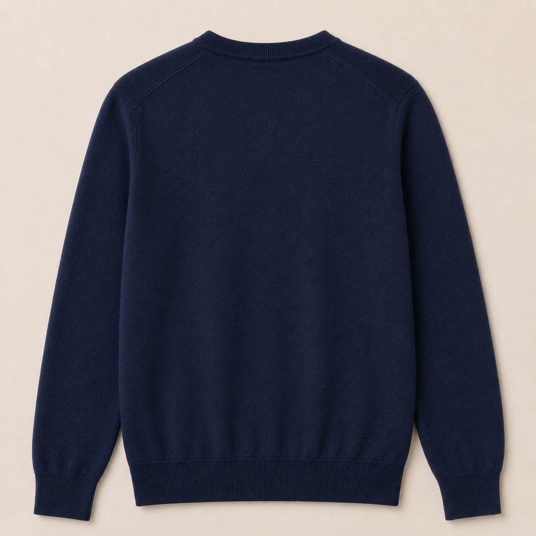 Donald Ross Men's Sport Fit Cotton / Cashmere Crewneck Sweater - NAVY