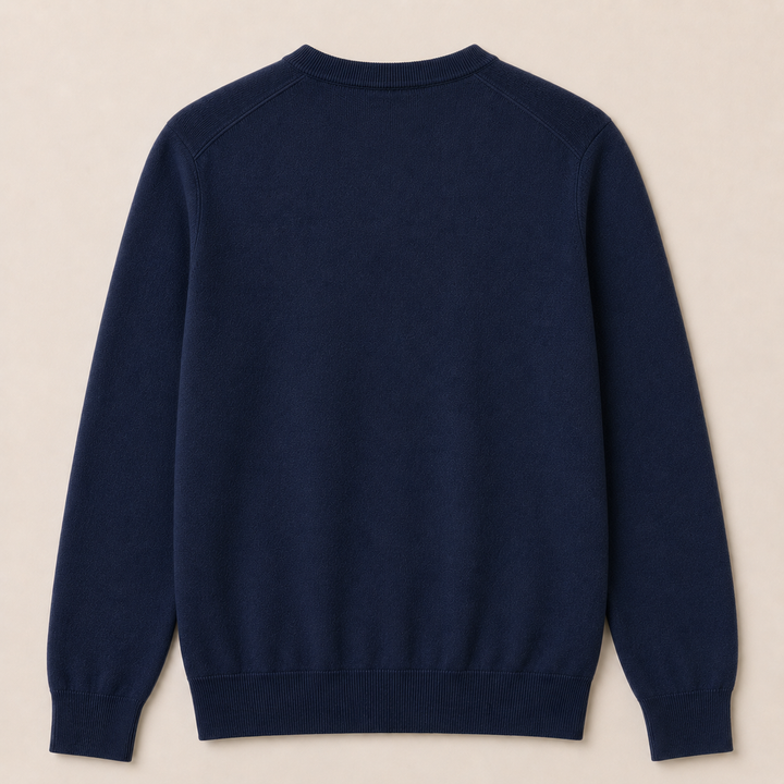 Donald Ross Men's Sport Fit Cotton / Cashmere Crewneck Sweater - NAVY