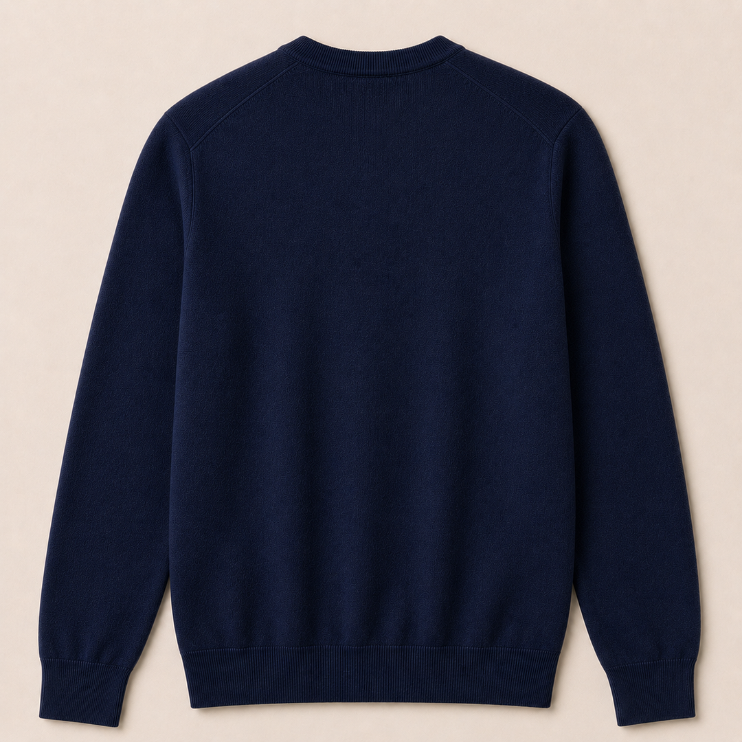 Donald Ross Men's Classic Fit SUPER GOLF Super Fine Cotton Crew Neck Sweater - NAVY