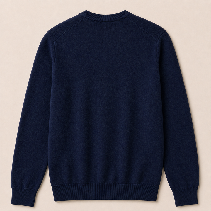 Donald Ross Men's Classic Fit SUPER GOLF Super Fine Cotton Crew Neck Sweater - NAVY