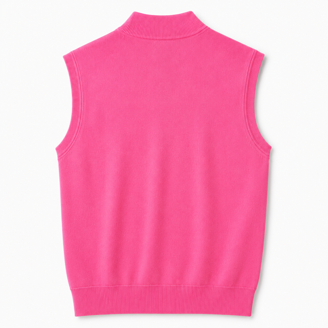 Donald Ross Mens Classic Fit Super Fine Cotton Sweater Vest - AZALEA