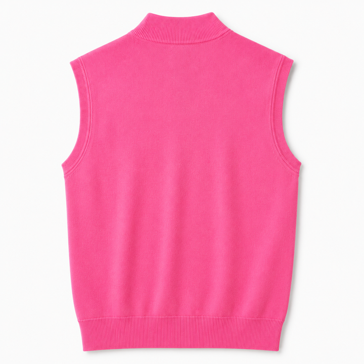 Donald Ross Mens Classic Fit Super Fine Cotton Sweater Vest - AZALEA