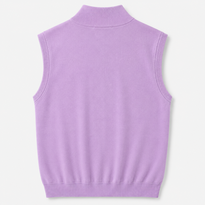 Donald Ross Men's Sport Fit Cotton / Cashmere 1/2 Zip Sweater Vest  - JUNIPER