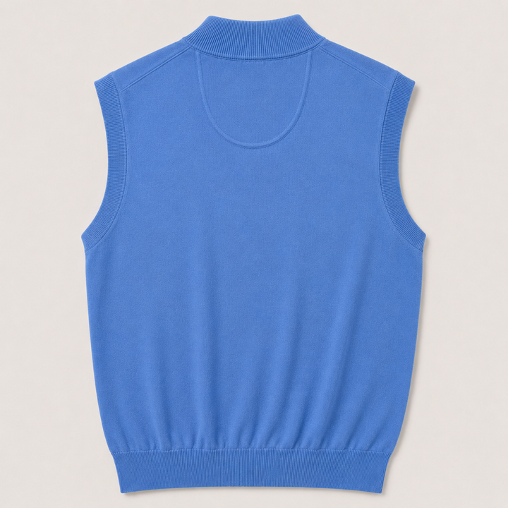 Donald Ross Men's Classic Fit SUPER GOLF Cotton 1/4 Zip Sweater Vest - PROVENCE