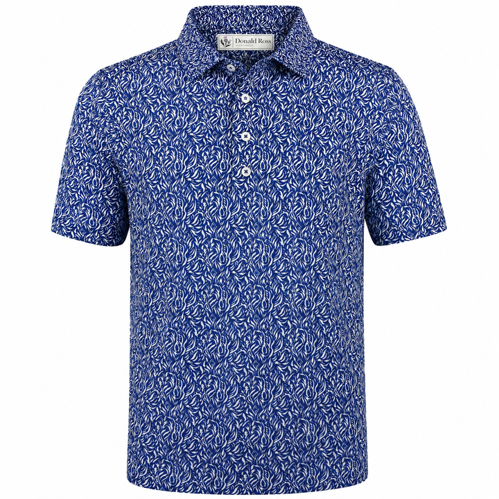 Donald Ross Mens Classic Fit ATLANTA Polo - NAVY / WHITE