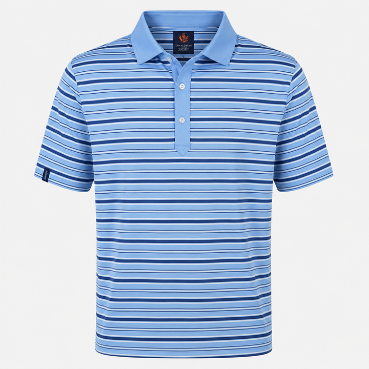 Donald Ross Men's Sport Fit BLAKE Polo - NEPTUNE / DENIM / WHITE