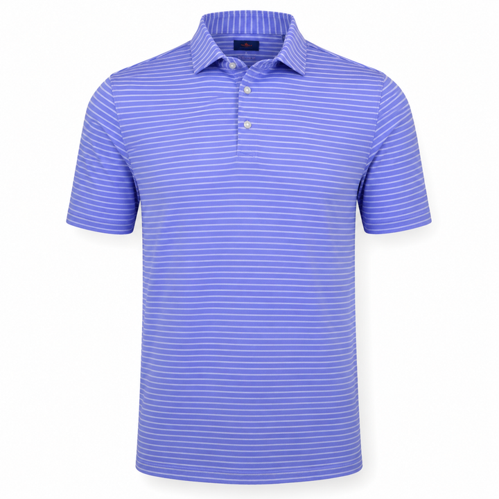 Donald Ross Mens Colin Pique Sport Fit Polo - PERIWINKLE/WHITE