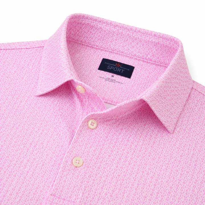 Donald Ross Mens Sport Fit Duncan Polo - TAFFY/WHITE