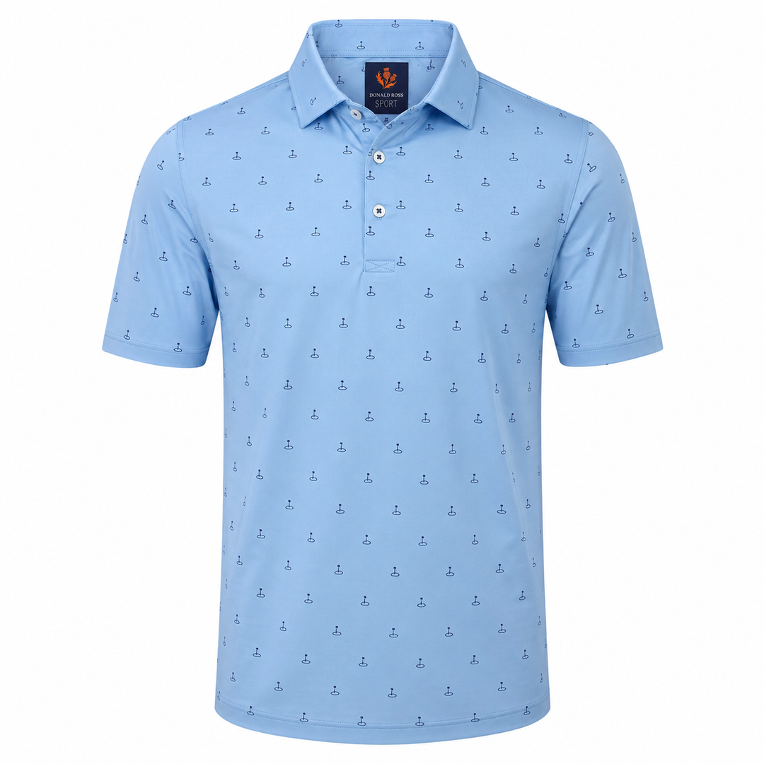 Donald Ross Mens Sport Fit DOUGLAS Polo - NEPTUNE / DENIM