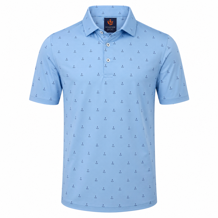 Donald Ross Mens Sport Fit DOUGLAS Polo - NEPTUNE / DENIM