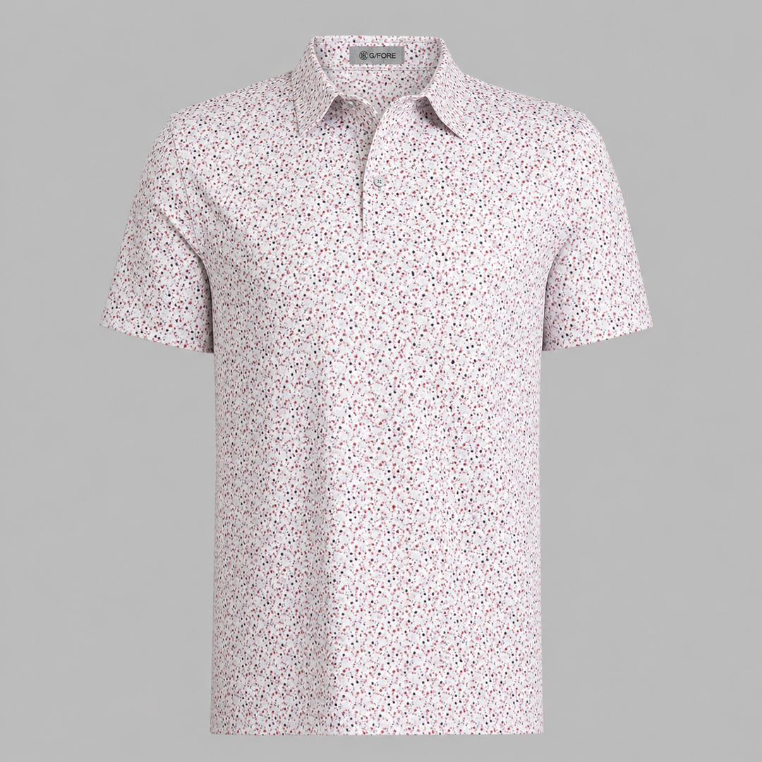 G/FORE MEN'S LTD EDITION AYE POPPY TECH JERSEY POLO - LAVA