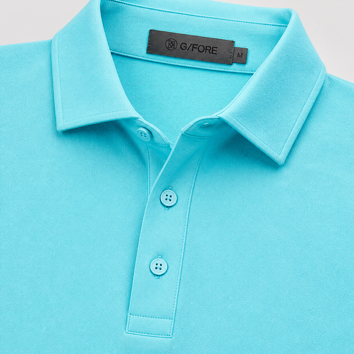 G/FORE MEN'S RIB GUSSET TECH PIQUÉ MODERN SPREAD COLLAR POLO - SARDINIA