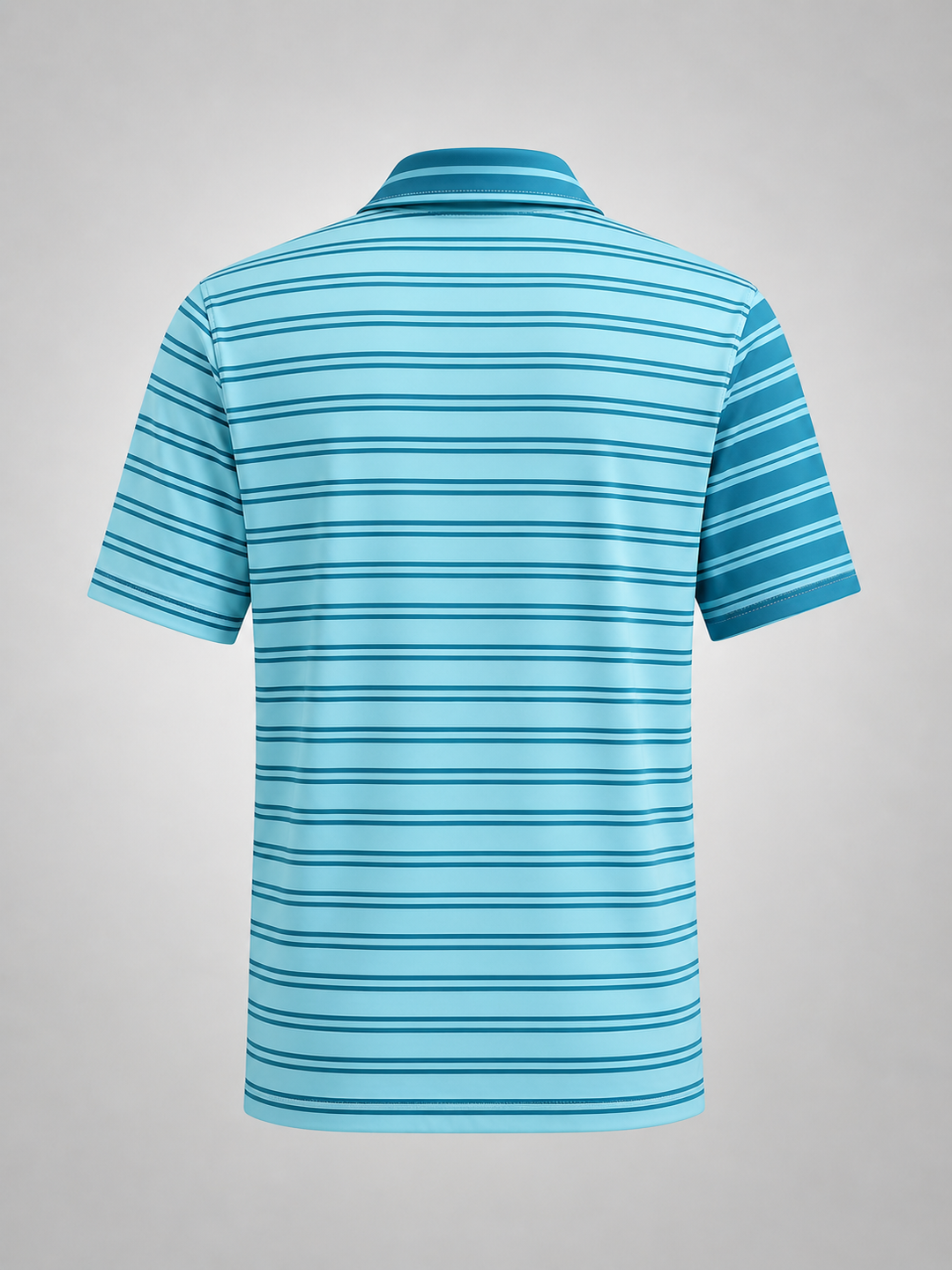 G/FORE MEN'S SPLIT STRIPE CONTRAST TECH JERSEY POLO - SEAGLASS