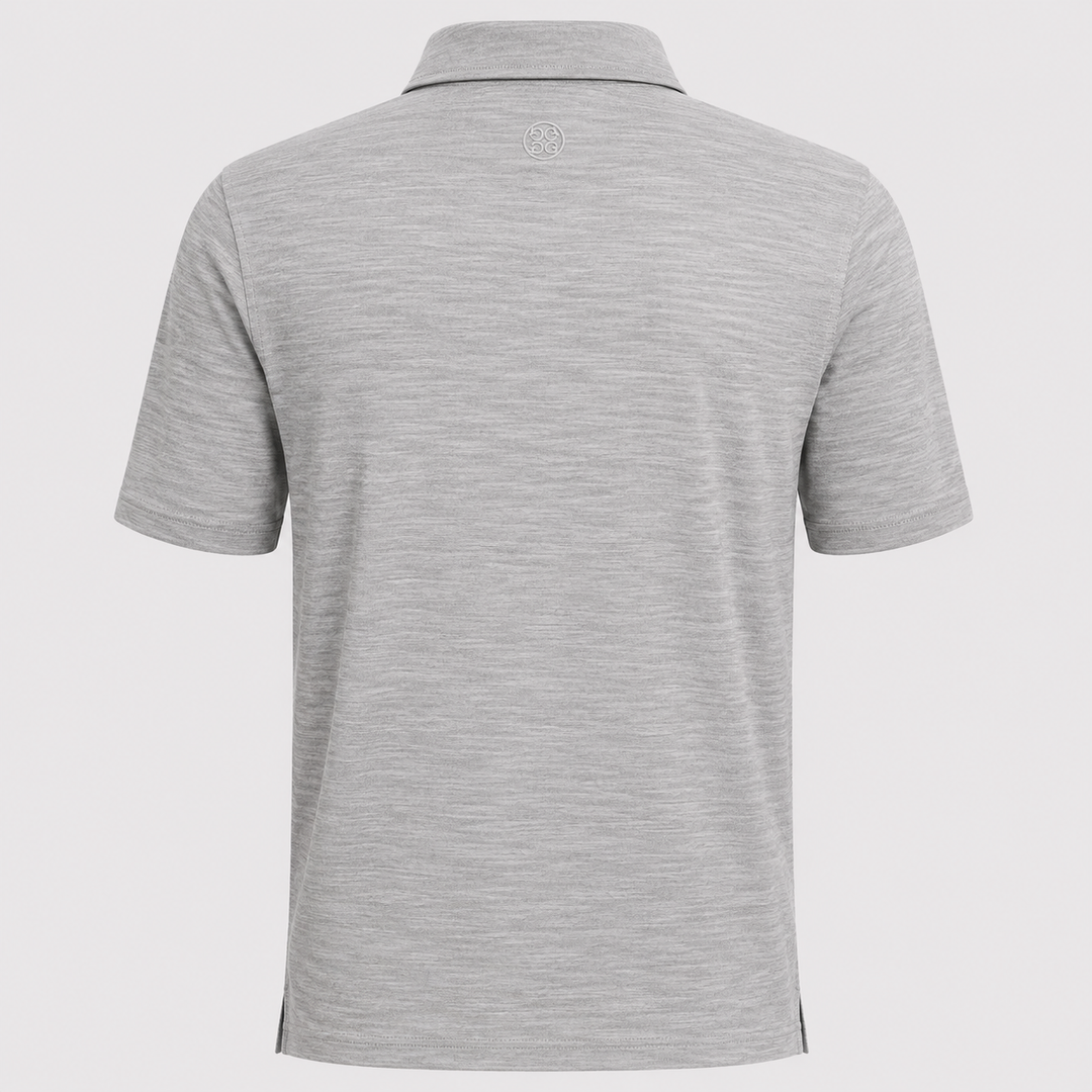 G/FORE MEN'S LTD EDITION MÉLANGE ICE NYLON POLO - LIGHT HEATHER GREY