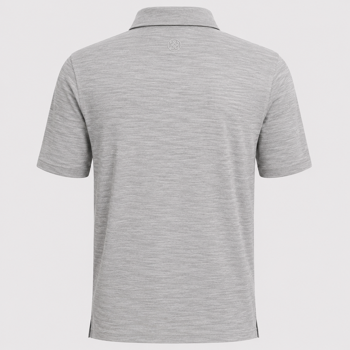 G/FORE MEN'S LTD EDITION MÉLANGE ICE NYLON POLO - LIGHT HEATHER GREY