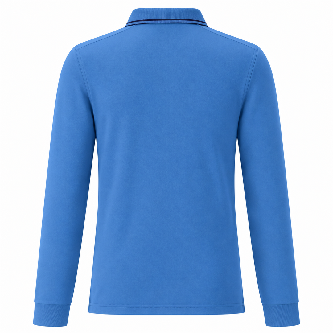 Chervò Men's ANNUNCIO Pro-Therm Long Sleeve Thermal Polo - LIGHT BLUE
